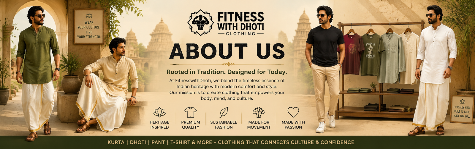 Fitness With Dhoti About Banner