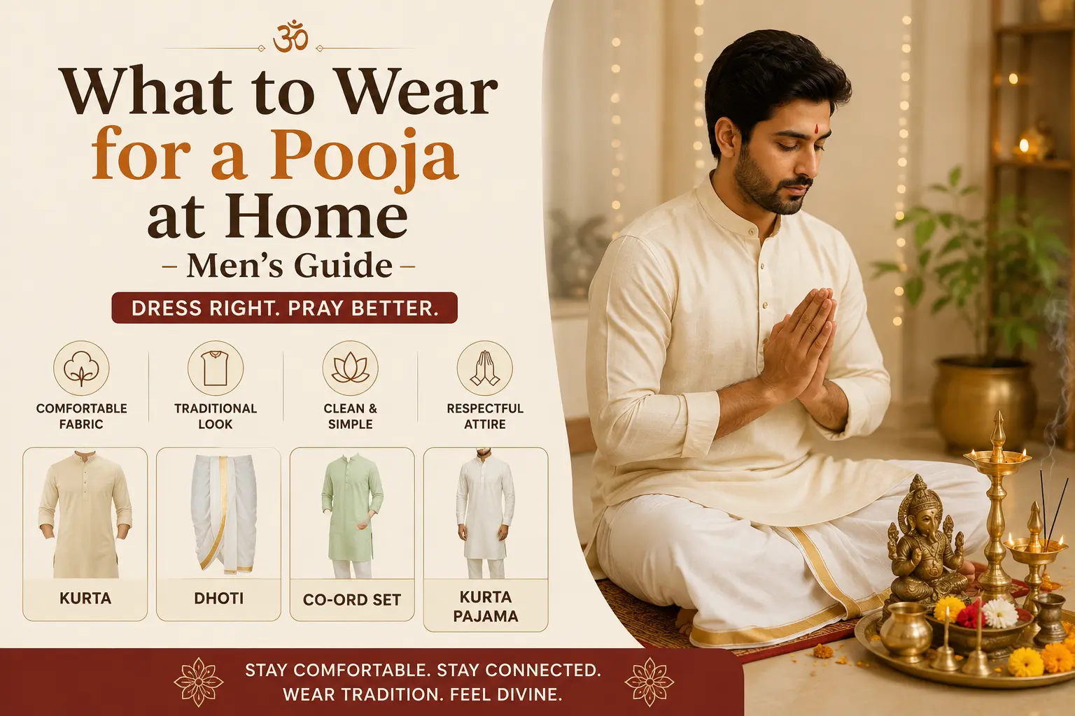 What to Wear for a Pooja at Home – Men's Guide